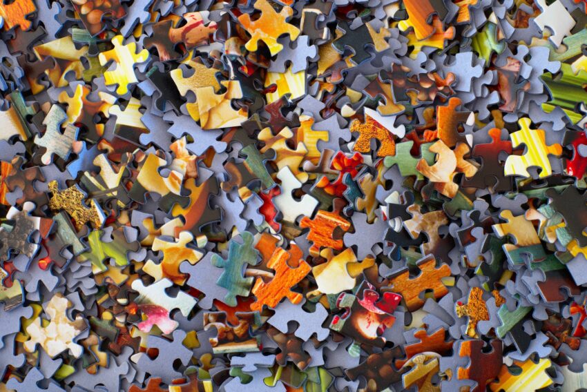 stack of jigsaw puzzle pieces